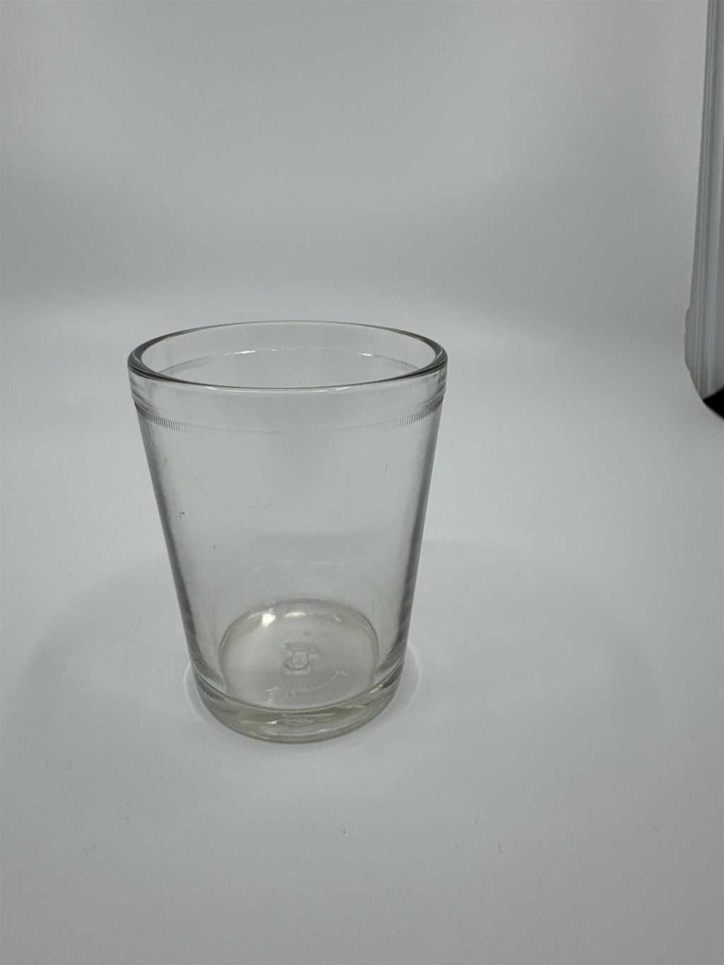 Vintage Juice Glass Jelly Jar Drinking Glass /w Chess Pawn Design on Bottom 564