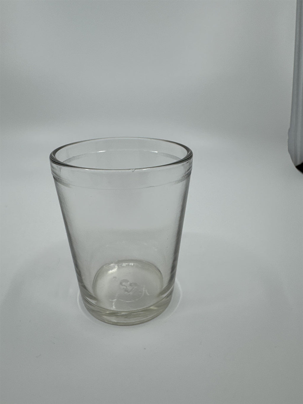 Vintage Juice Glass Jelly Jar Drinking Glass /w Chess Pawn Design on Bottom 564