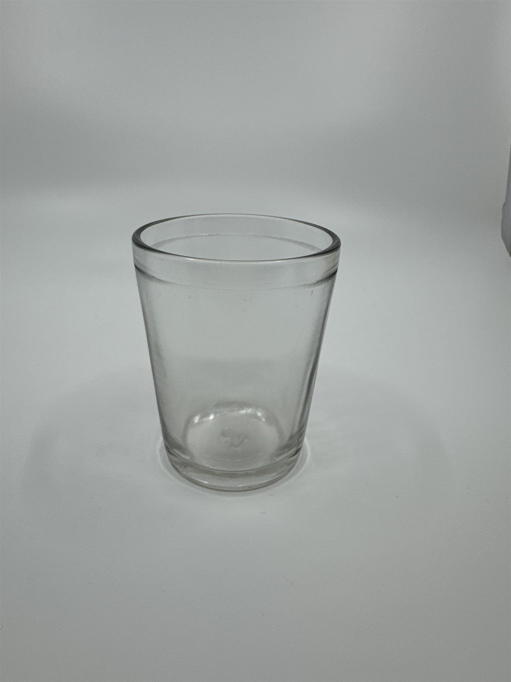 Vintage Juice Glass Jelly Jar Drinking Glass /w Chess Pawn Design on Bottom 564