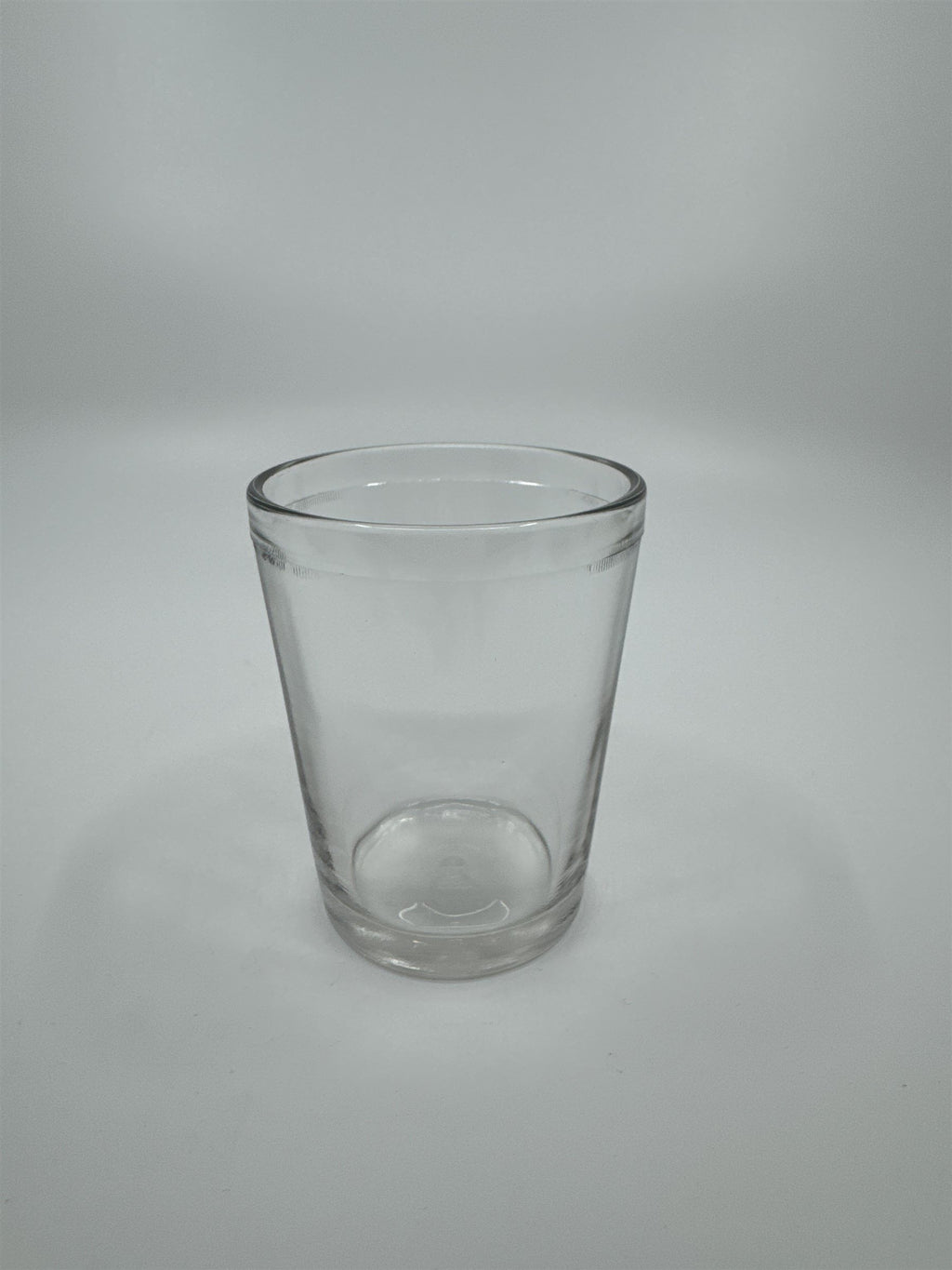 Vintage Juice Glass Jelly Jar Drinking Glass /w Chess Pawn Design on Bottom 564