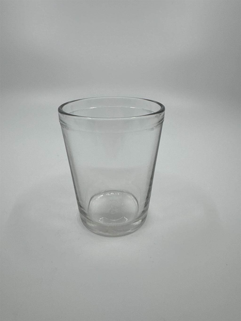 Vintage Juice Glass Jelly Jar Drinking Glass /w Chess Pawn Design on Bottom 564