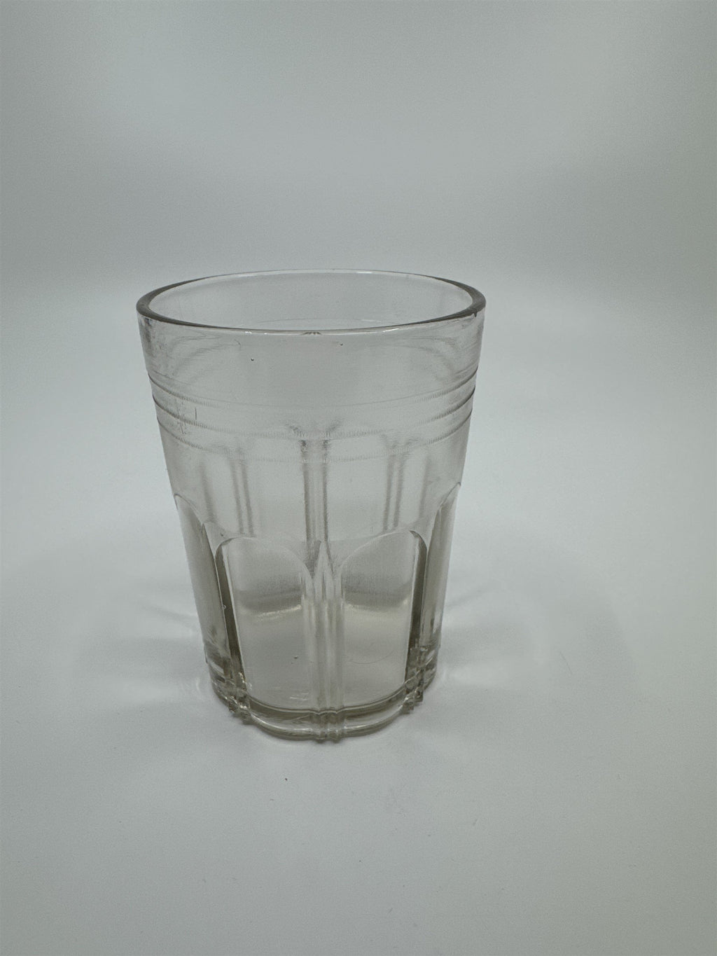 Vtg Arcade Crystal Ice Glass Catch Cup Coffee Grinds Unmarked Dispenser