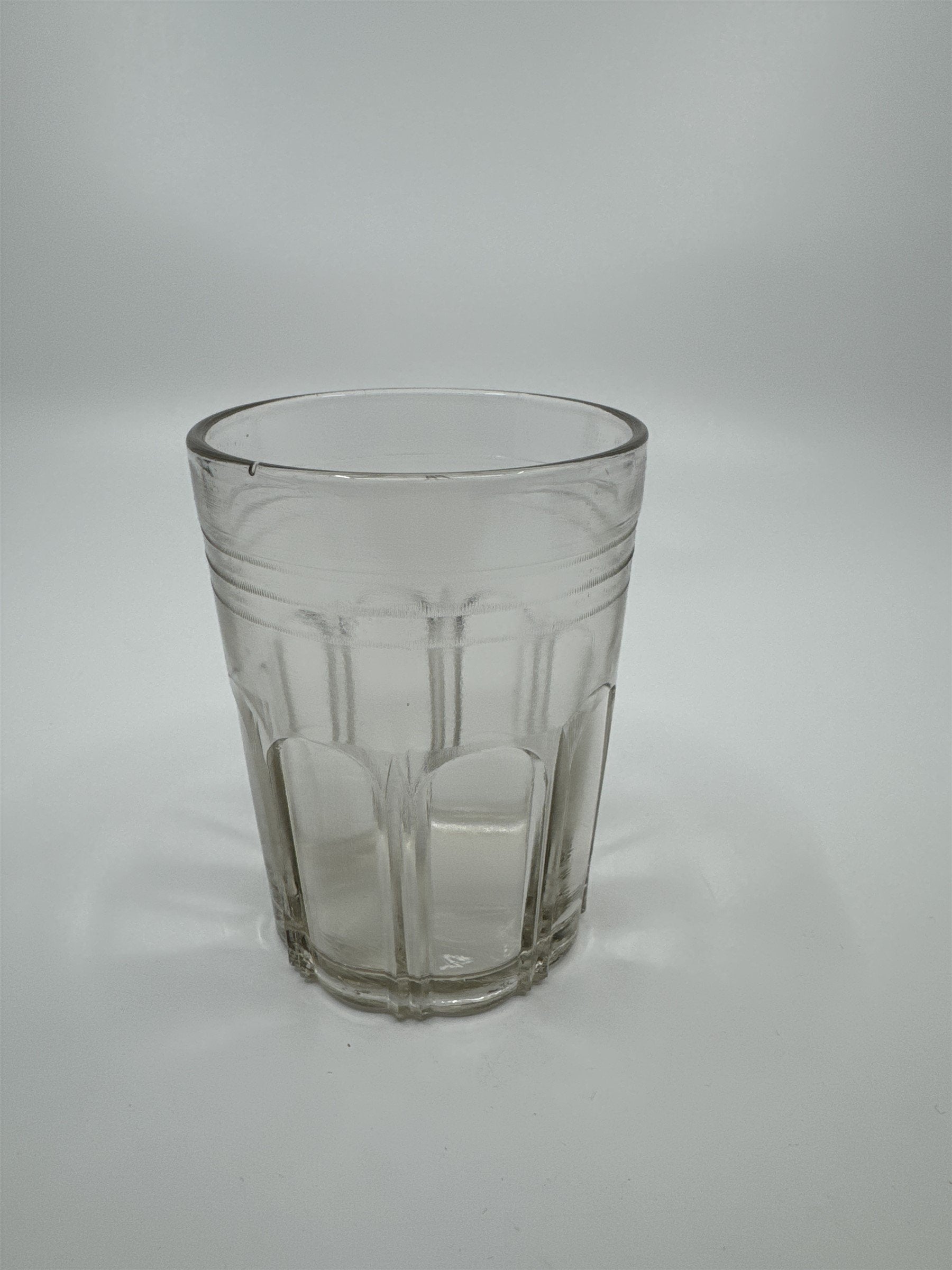Vtg Arcade Crystal Ice Glass Catch Cup Coffee Grinds Unmarked Dispenser