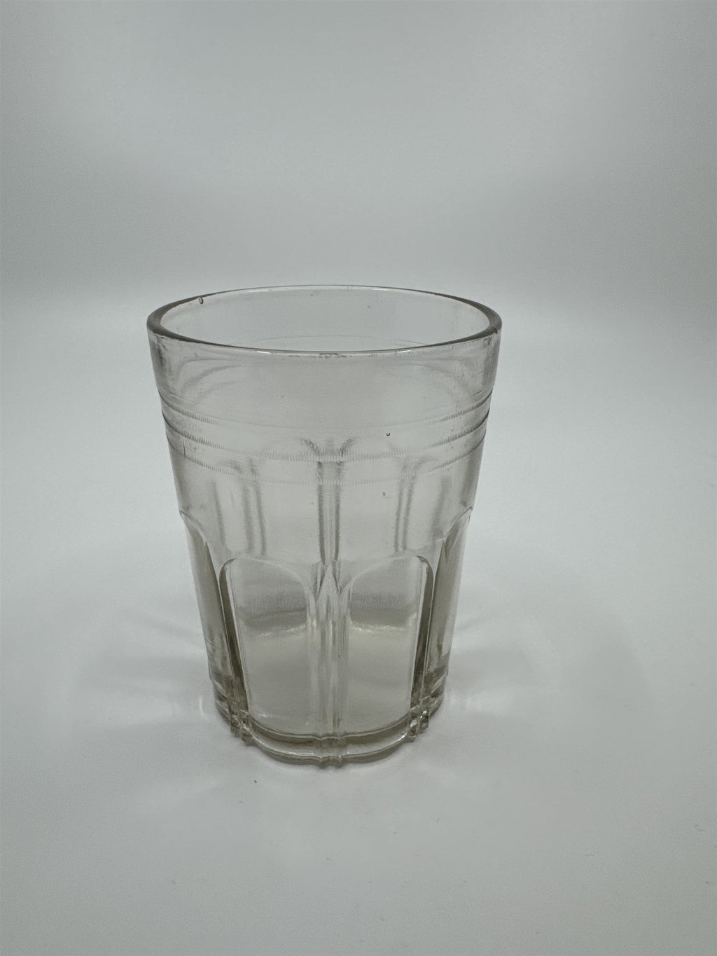 Vtg Arcade Crystal Ice Glass Catch Cup Coffee Grinds Unmarked Dispenser