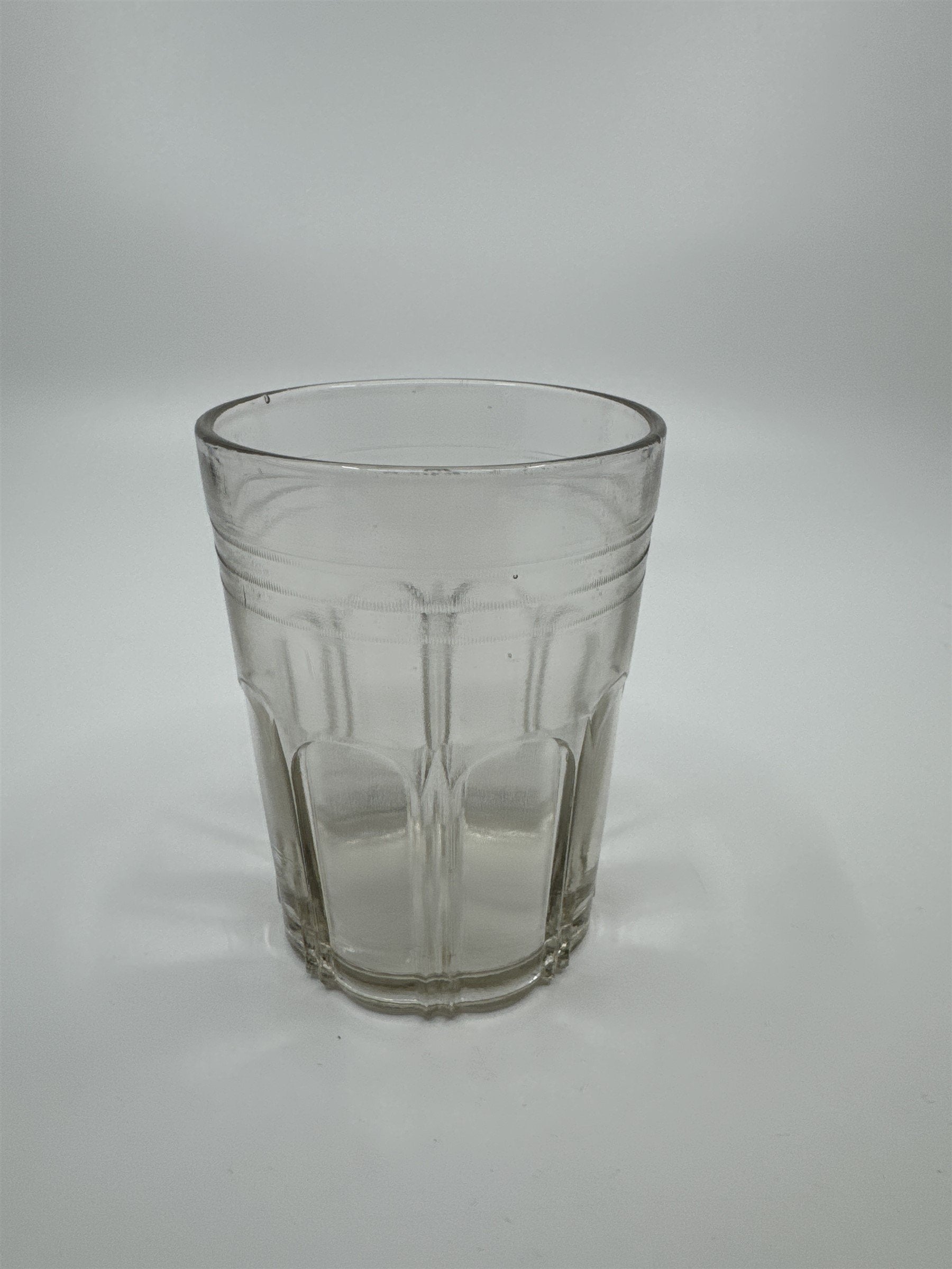 Vtg Arcade Crystal Ice Glass Catch Cup Coffee Grinds Unmarked Dispenser