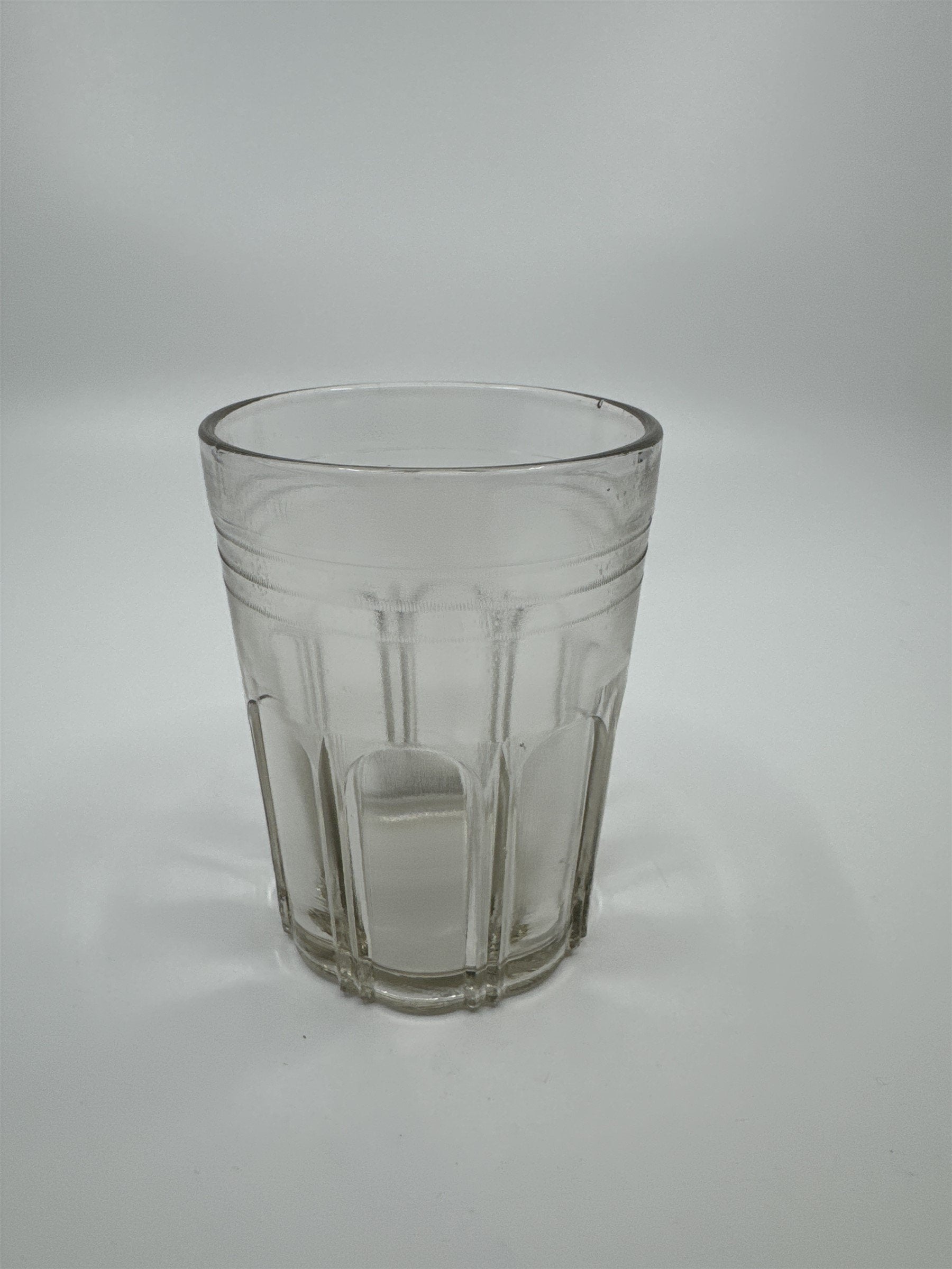 Vtg Arcade Crystal Ice Glass Catch Cup Coffee Grinds Unmarked Dispenser