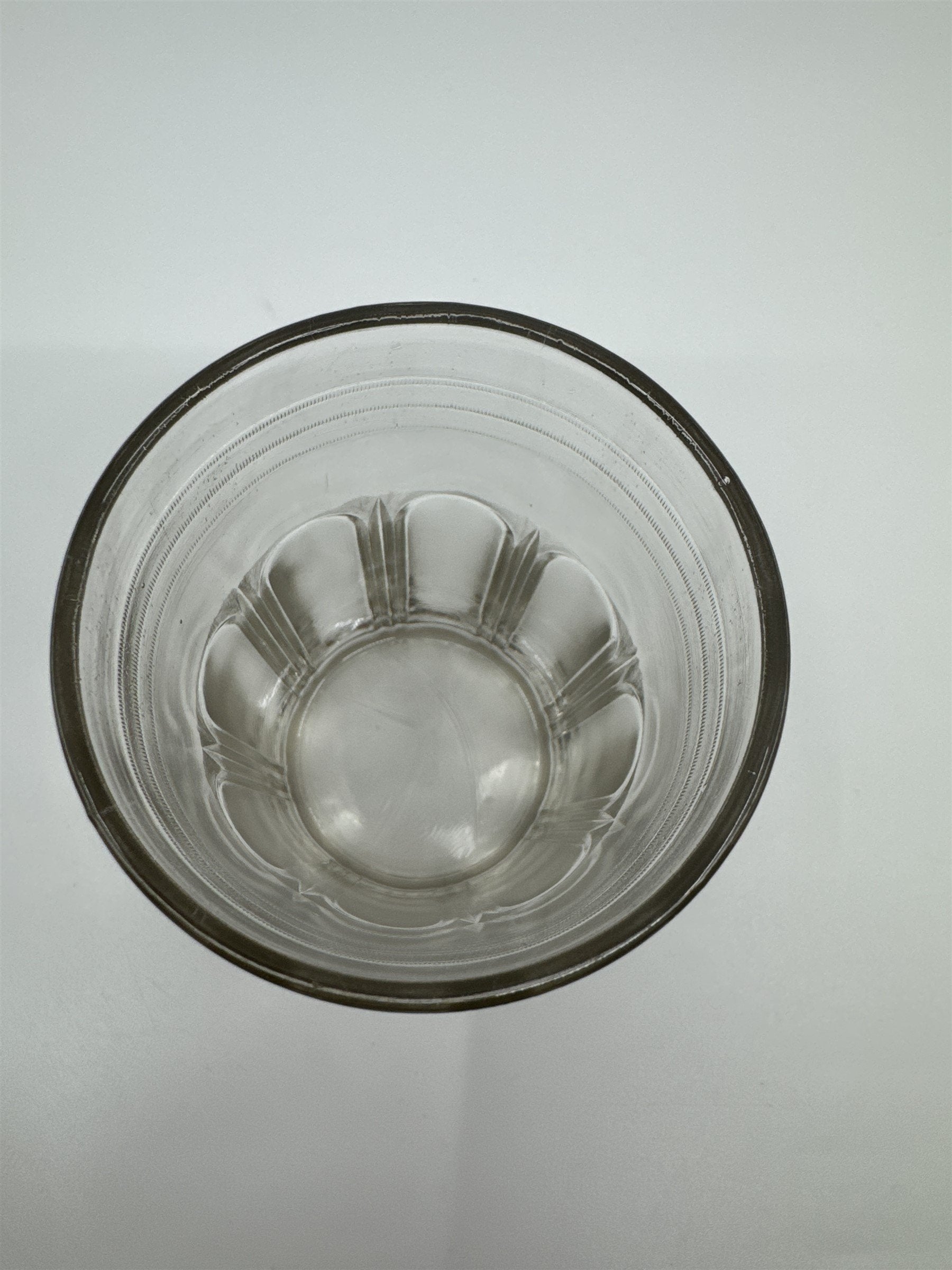 Vtg Arcade Crystal Ice Glass Catch Cup Coffee Grinds Unmarked Dispenser
