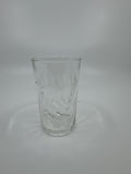 Vintage Juice Glass Twisted Diagonal Vertical Lines Design