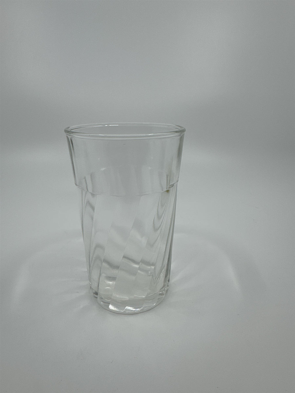 Vintage Juice Glass Twisted Diagonal Vertical Lines Design