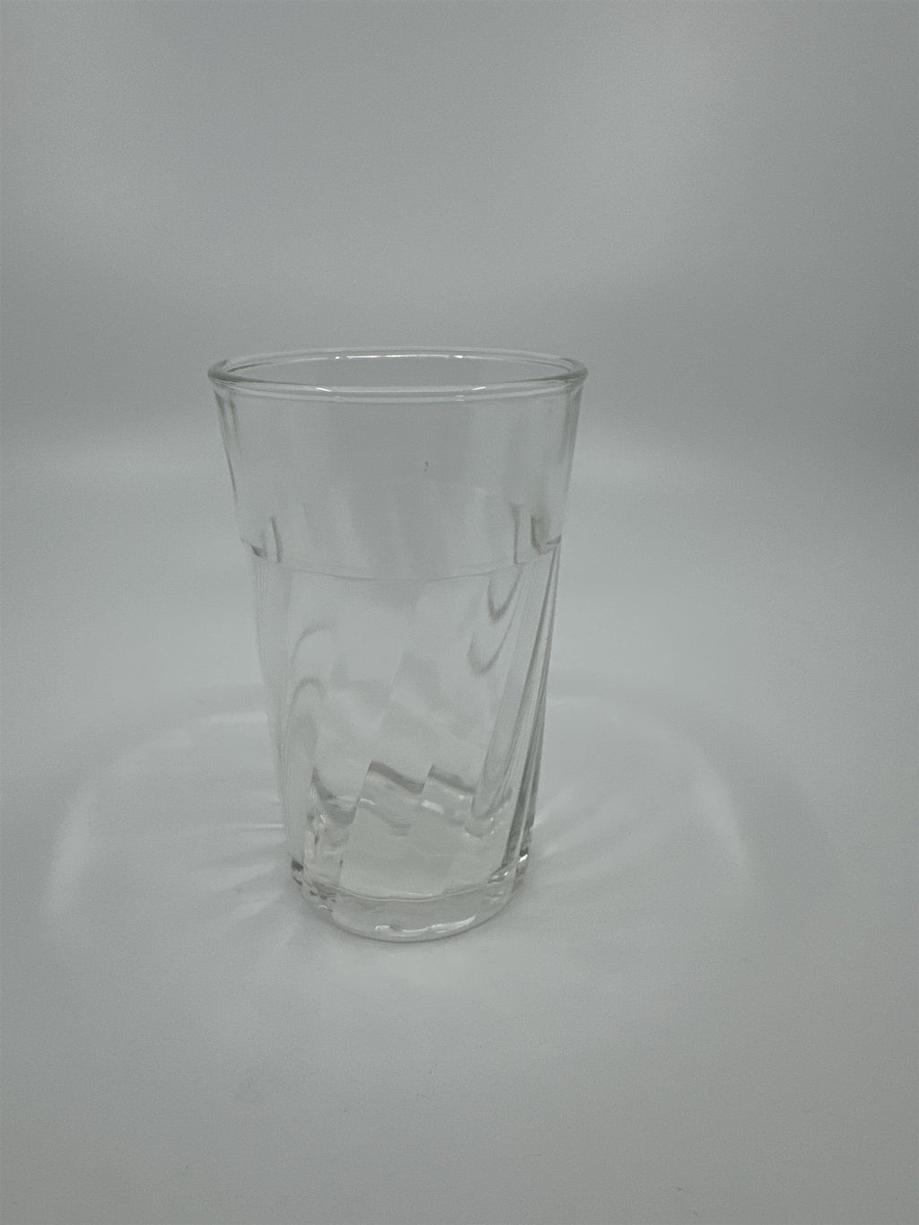 Vintage Juice Glass Twisted Diagonal Vertical Lines Design