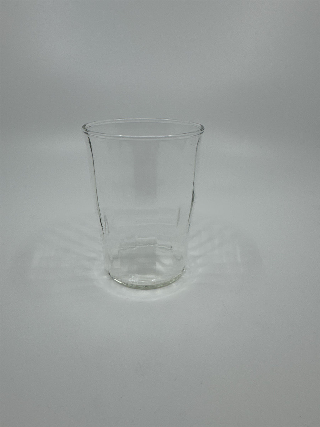 Vintage Juice Glass Jelly Jar Drinking Glass /w Bulging Center Look and Vertical