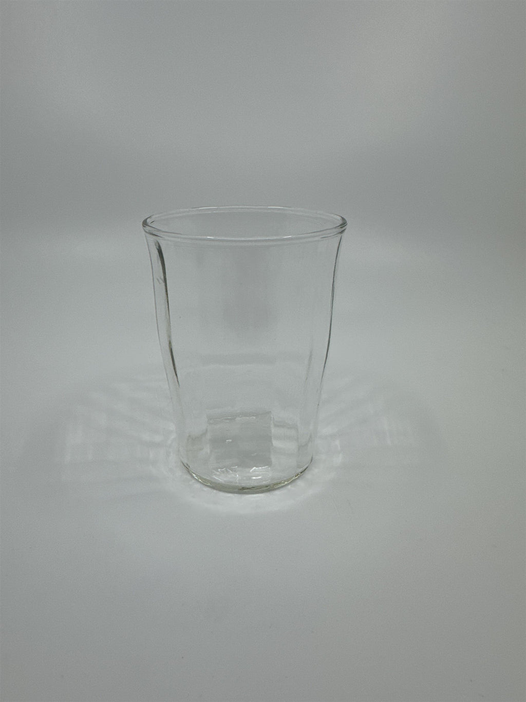 Vintage Juice Glass Jelly Jar Drinking Glass /w Bulging Center Look and Vertical
