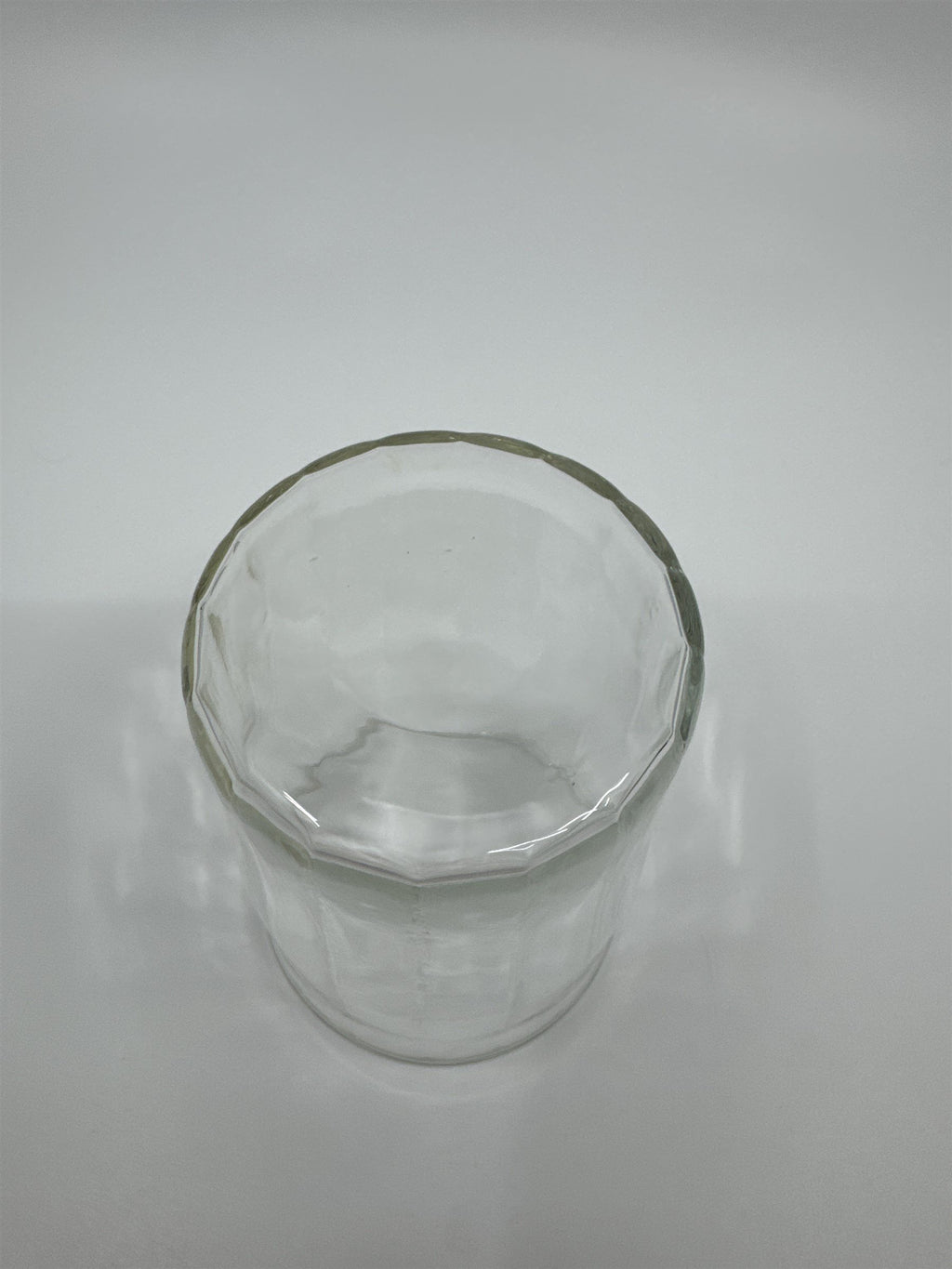 Vintage Juice Glass Jelly Jar Drinking Glass /w Bulging Center Look and Vertical