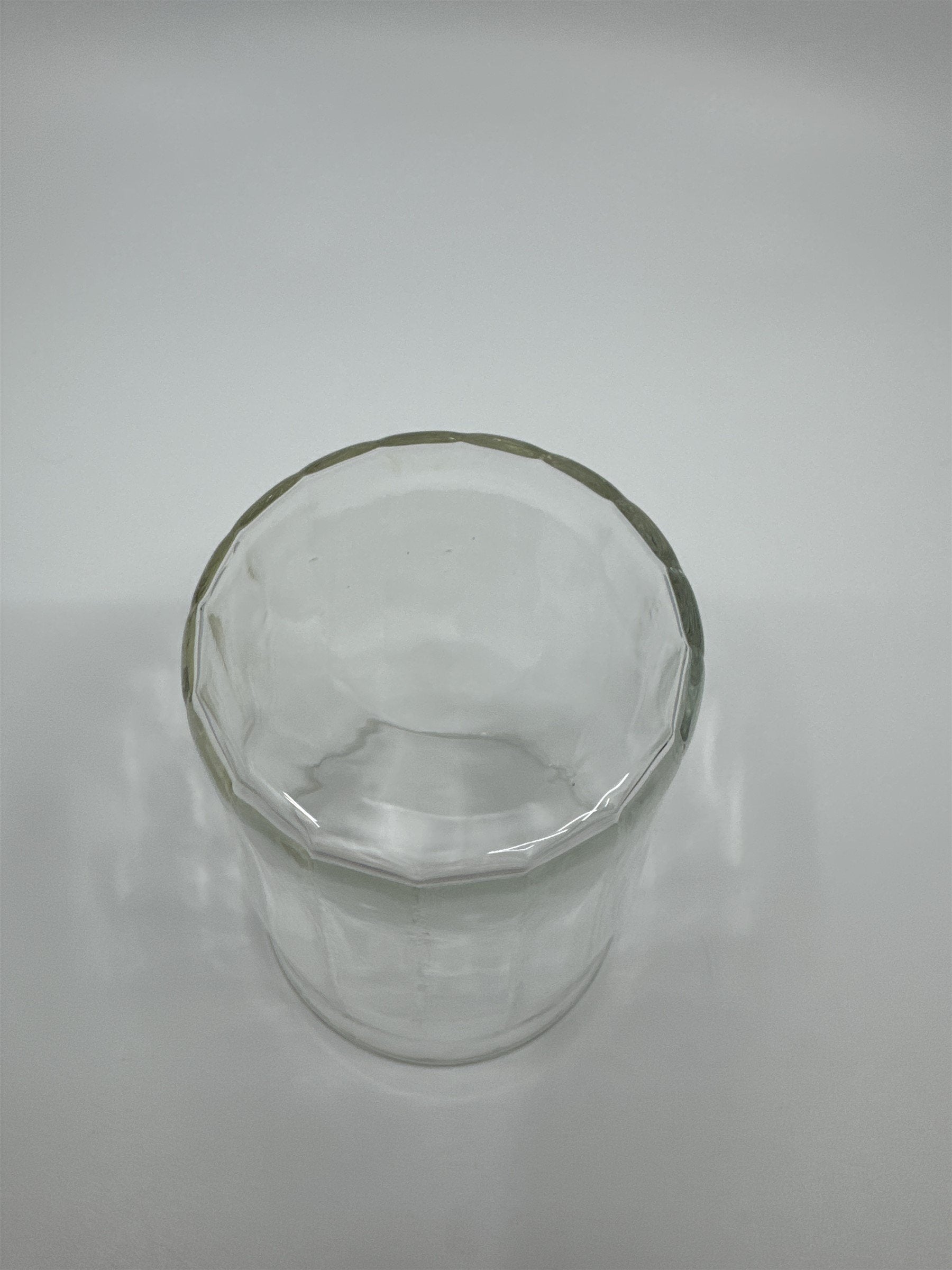 Vintage Juice Glass Jelly Jar Drinking Glass /w Bulging Center Look and Vertical