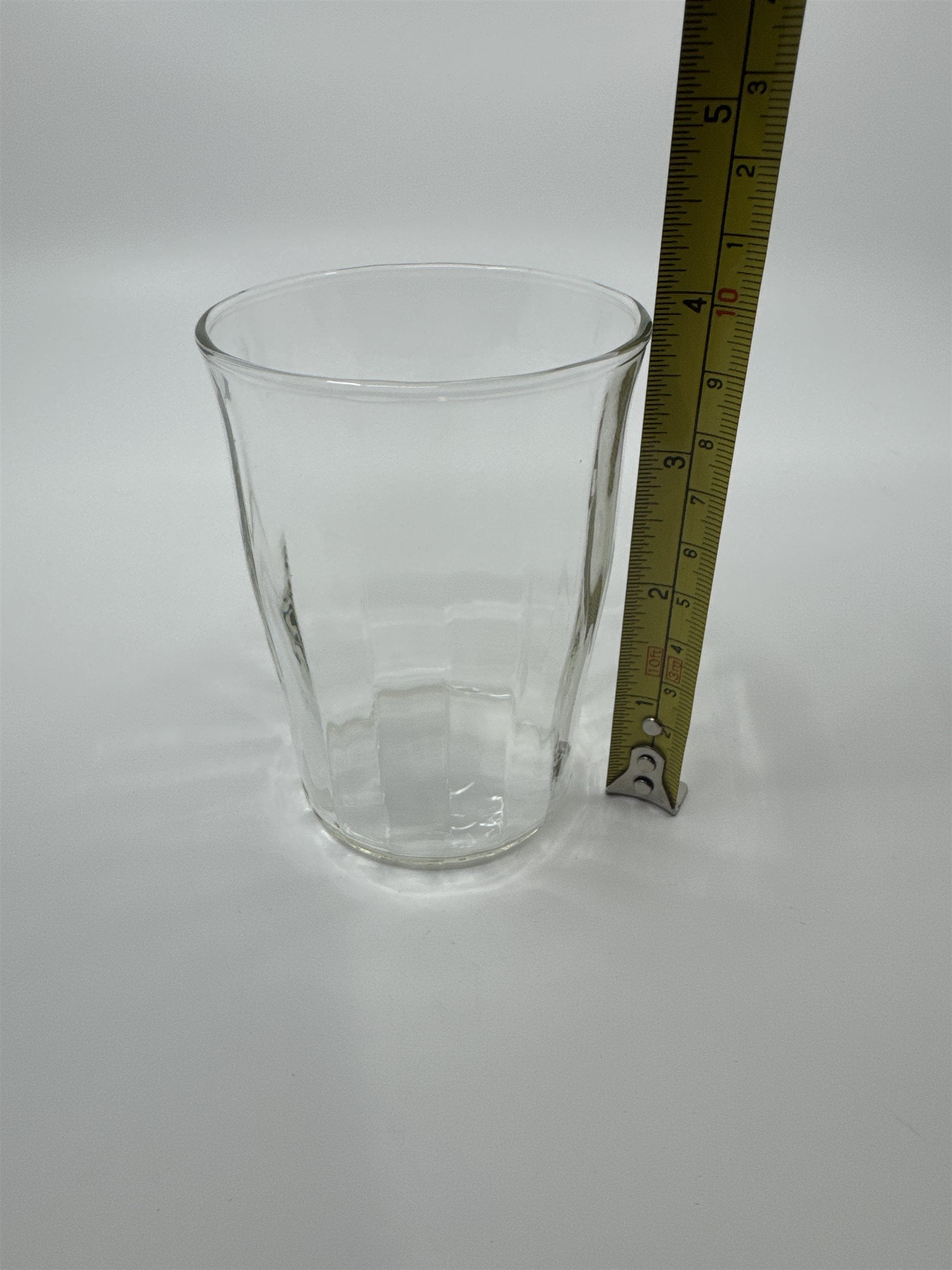 Vintage Juice Glass Jelly Jar Drinking Glass /w Bulging Center Look and Vertical