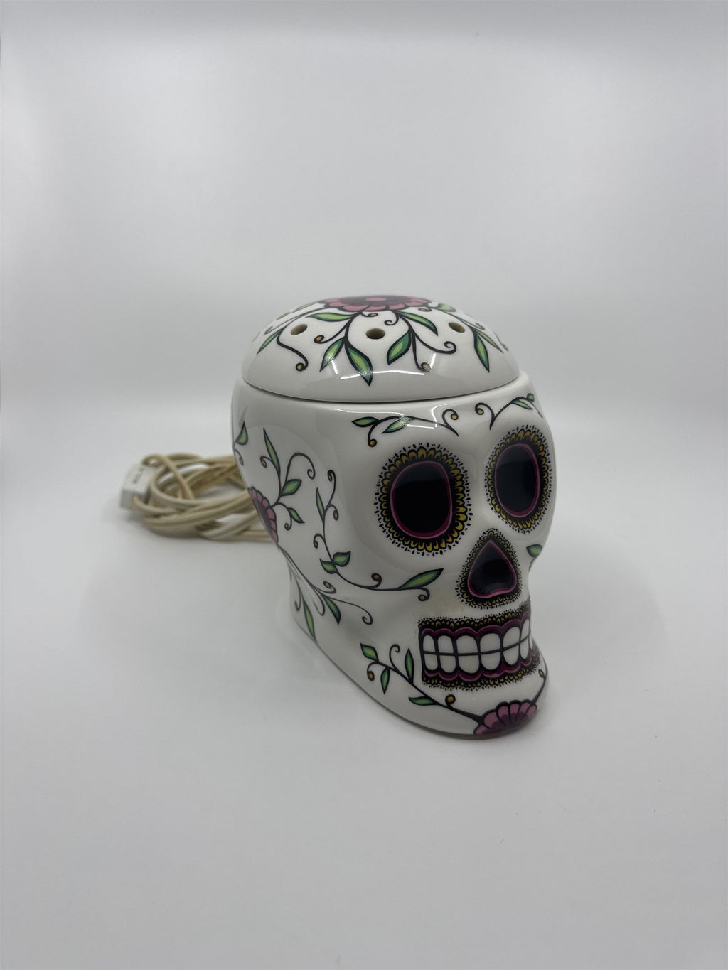 Scentsy Skull Calavera Sugar Skull Day of the Dead Wax Warmer WORKING