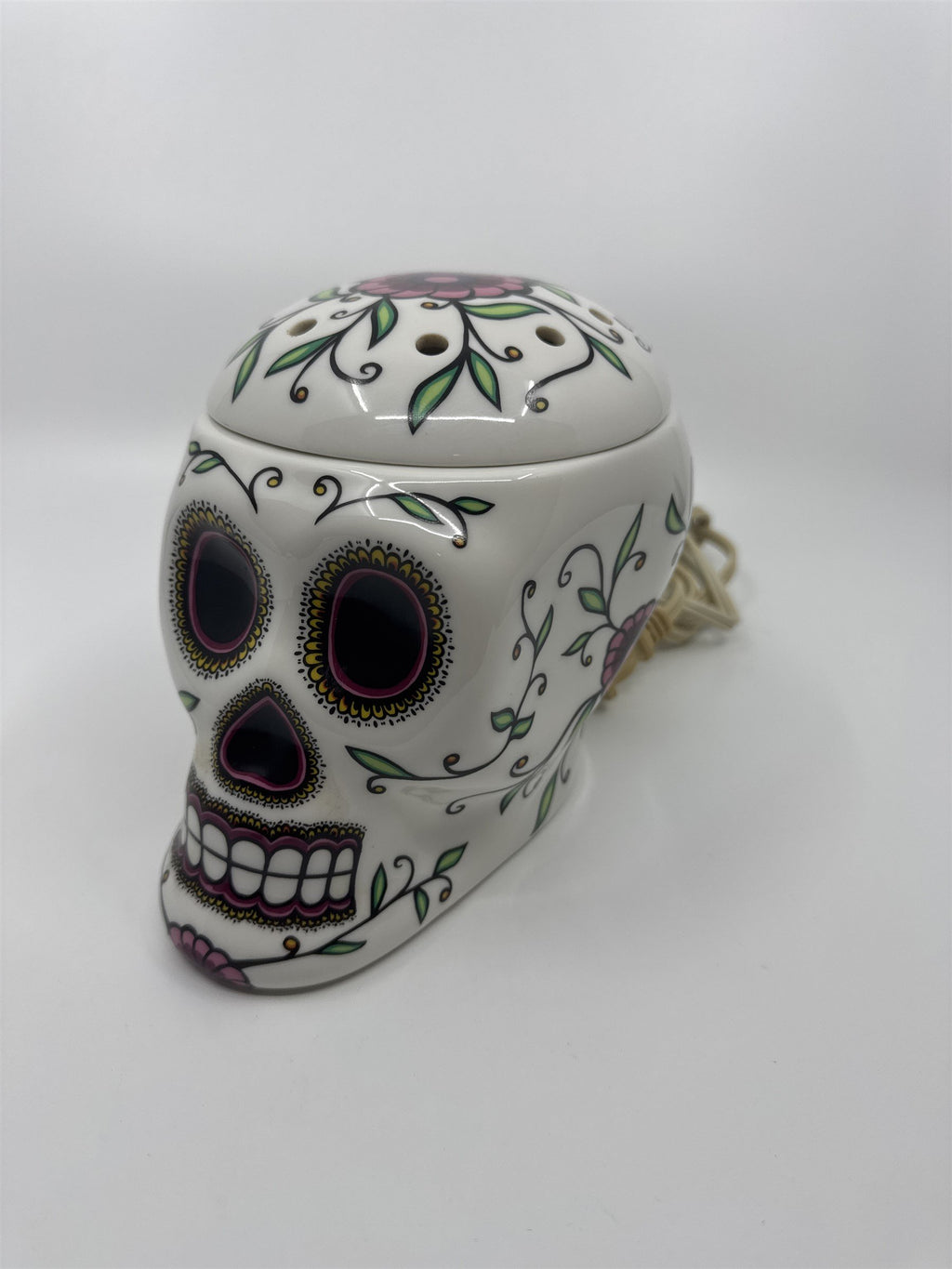 Scentsy Skull Calavera Sugar Skull Day of the Dead Wax Warmer WORKING