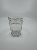 Vintage Juice Glass /w Gold Embellishment Trim Stars Glass Whiskey Glass Fading