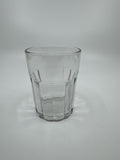 Vintage Whiskey Glass Juice Glass Ribbed and Lined Lines Pattern on Side