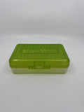 Vintage Spacemaker Pencil Box /w Hatch Latching Lid Newell Office Products GREEN