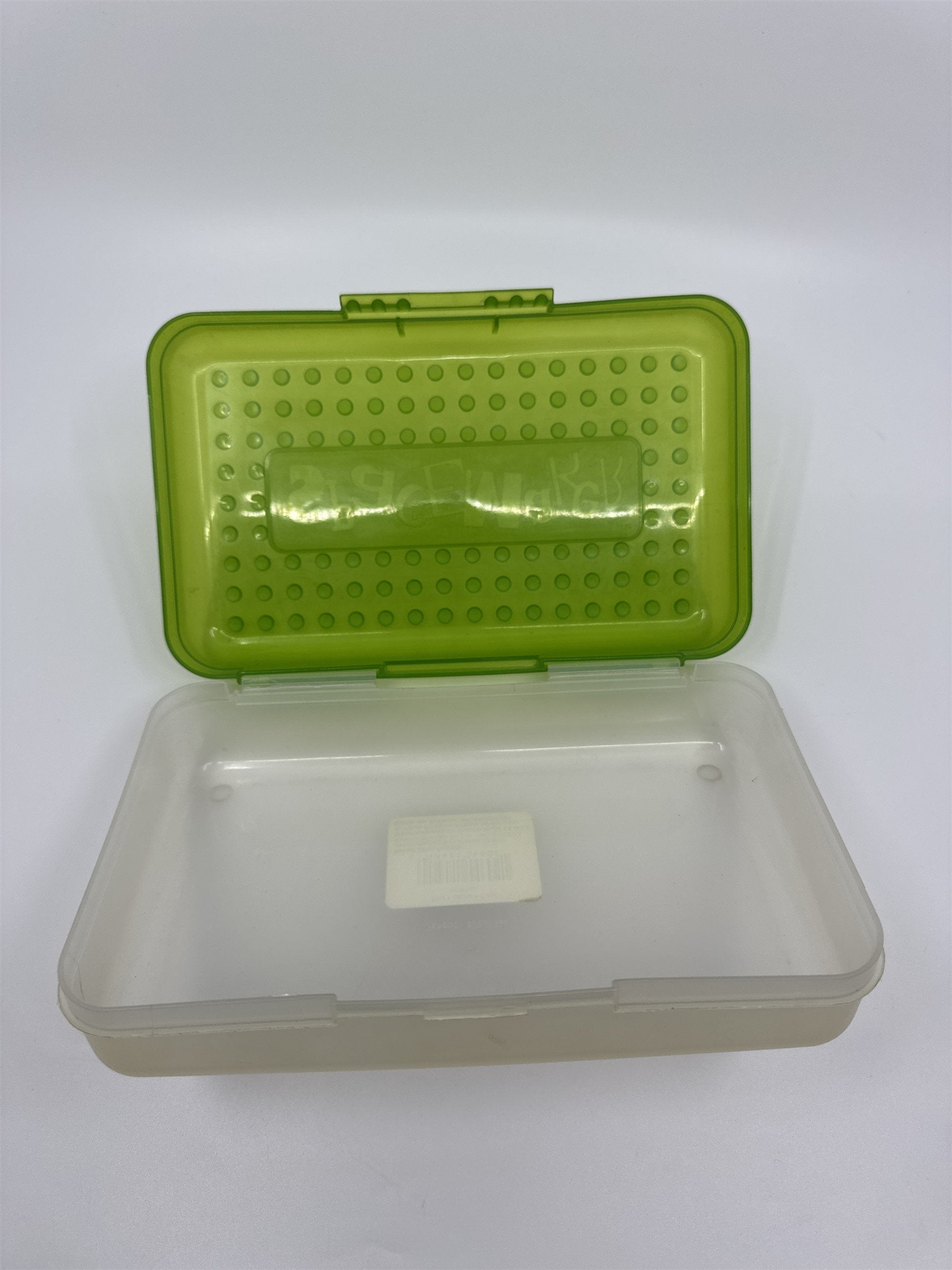 Vintage Spacemaker Pencil Box /w Hatch Latching Lid Newell Office Products GREEN
