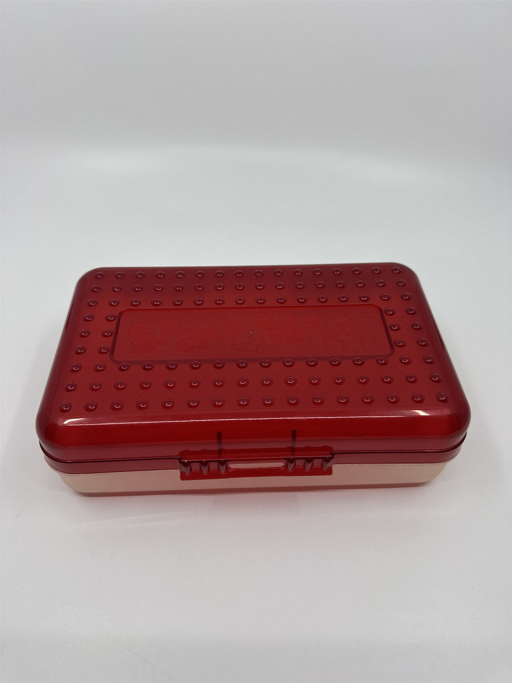 Vintage Spacemaker Pencil Box /w Hatch Latching Lid Newell Office Products RED