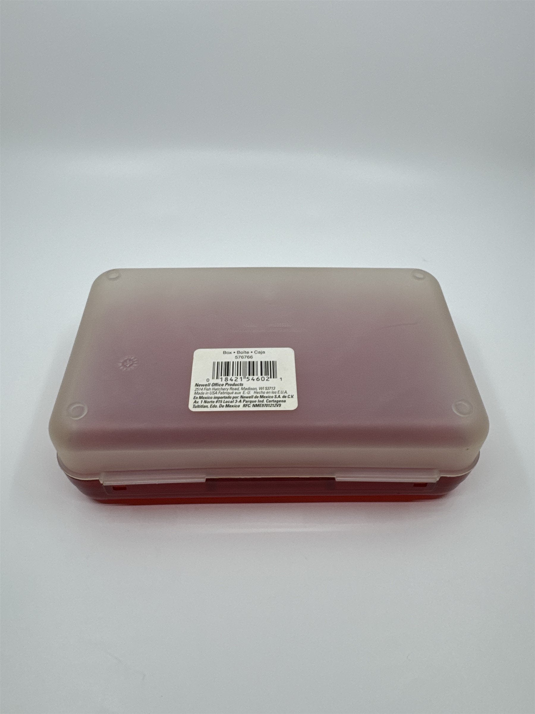 Vintage Spacemaker Pencil Box /w Hatch Latching Lid Newell Office Products RED