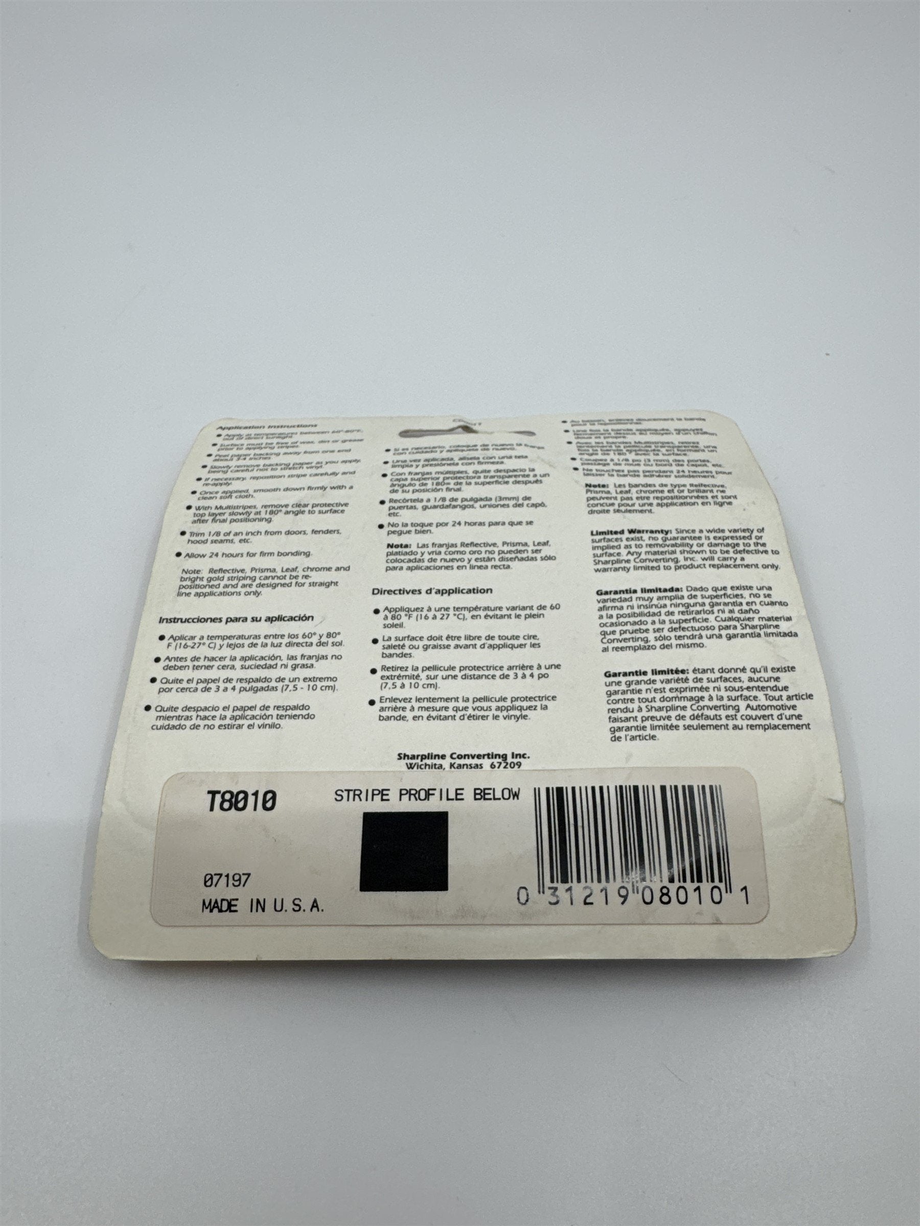 TrimBrite T8010 Silver 1/2" Pinstripe Self-Adhesive Accent 07197 USA