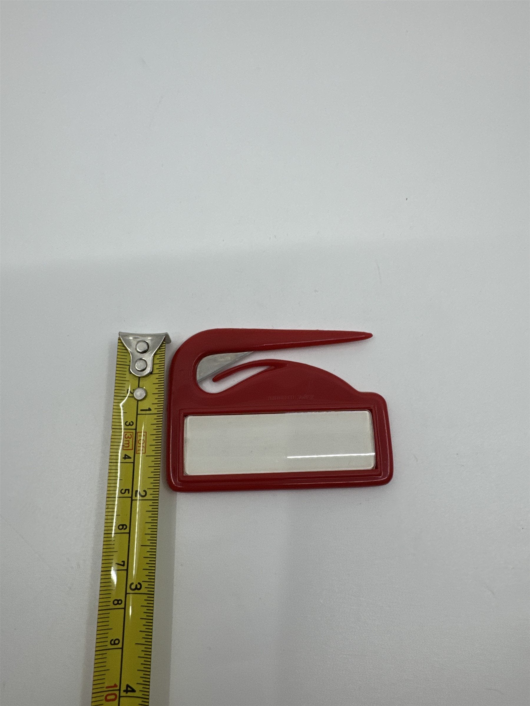 Vintage Red Zippy Letter Opener Made in USA /w Blank Advertising Window