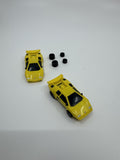 Vintage 80s Life-Like Racing NASCAR H.O. Fast Trackers Yellow Lamborghini /w Kit
