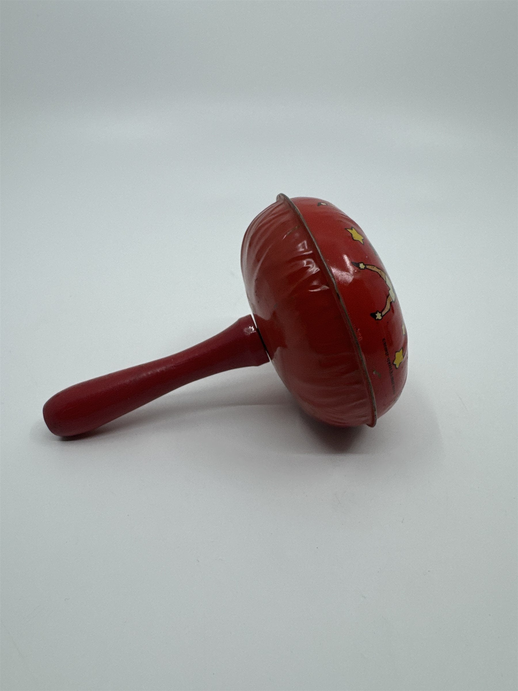Kirchhof 1950s Tin Litho Toy Noisemaker Newark NJ USA Dancers w Hats Tophats