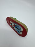 Vintage 1950s Tin Litho Winding Noisemaker USA Cigar Rings Smoking Clown Flower