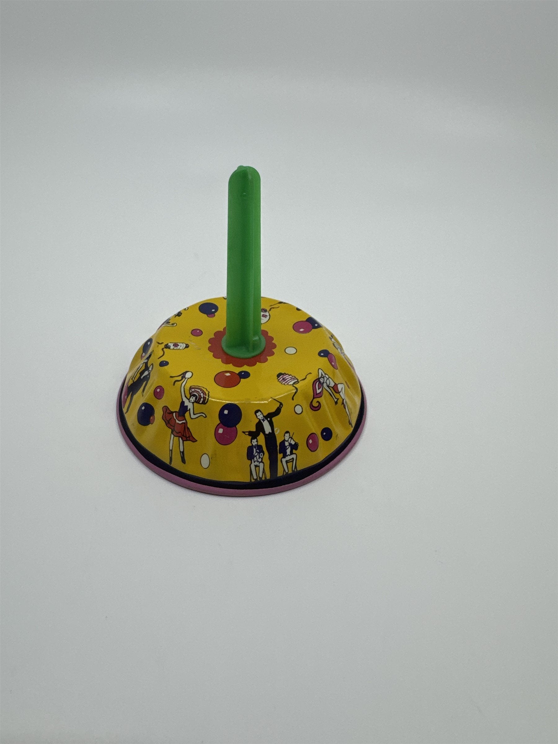 Vintage 1950s Tin Litho Toy Noisemaker US Metal Toy Mfg. Co. USA Dancers Twine