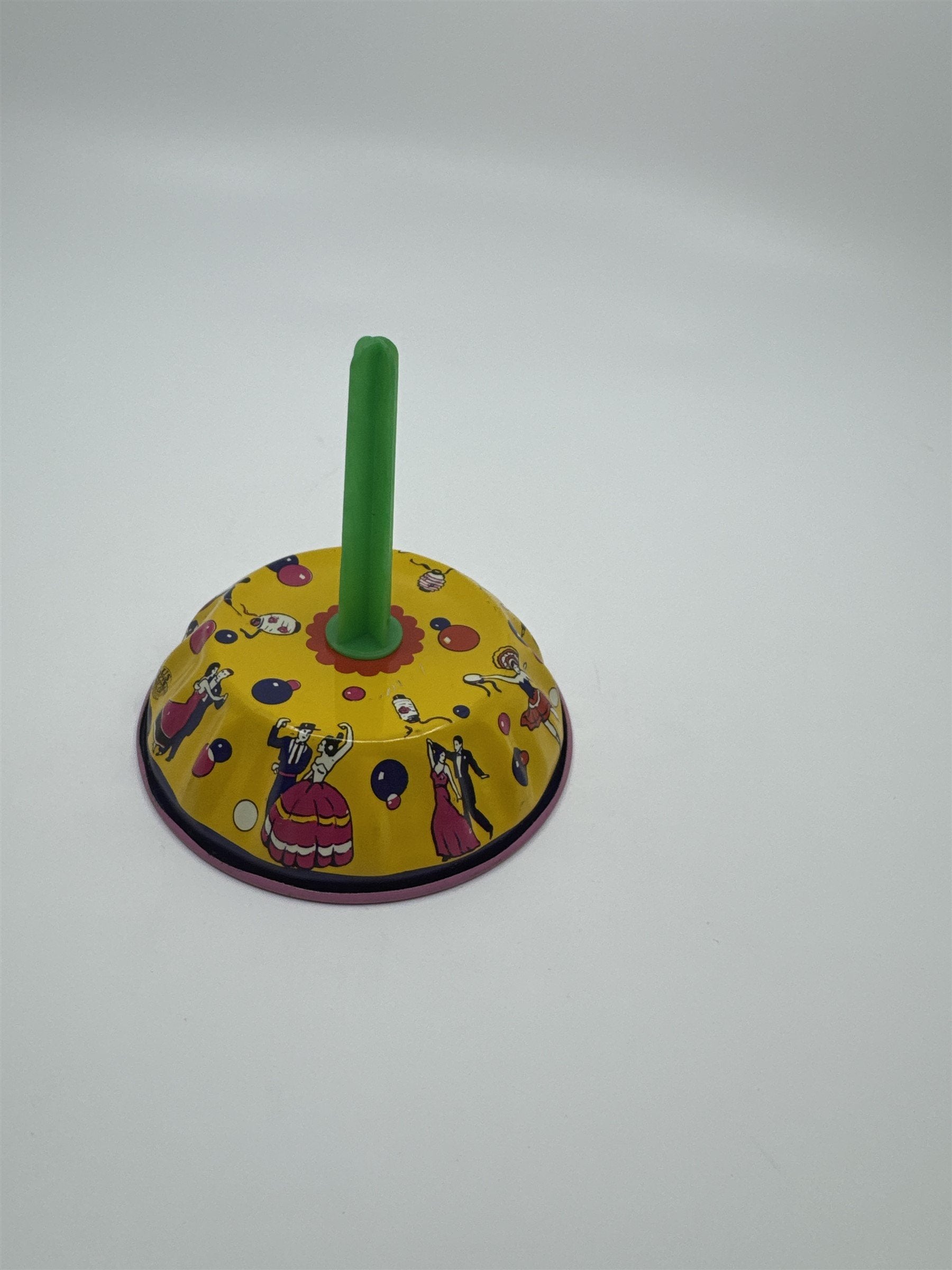 Vintage 1950s Tin Litho Toy Noisemaker US Metal Toy Mfg. Co. USA Dancers Twine