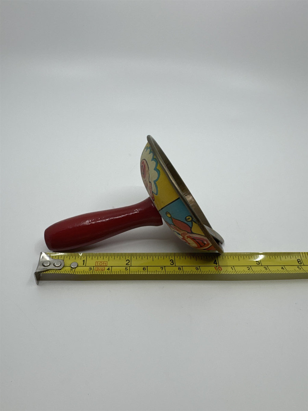 Vintage 1950s Tin Litho Toy Noisemaker US Metal Toy Mfg. Co. USA 4 Clowns RARE