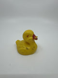 Irwin Vintage Hard Plastic Duck Baby Rattle Toy Yellow Plastic Noisemaker 50s 60