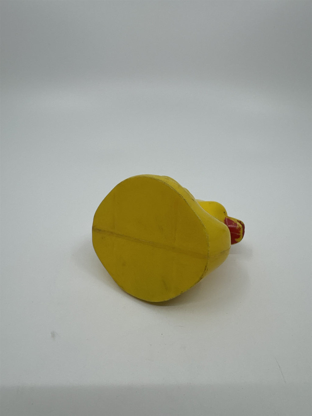 Irwin Vintage Hard Plastic Duck Baby Rattle Toy Yellow Plastic Noisemaker 50s 60