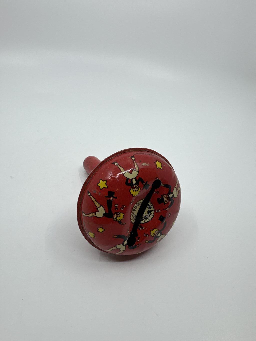 Kirchhof 1950s Tin Litho Toy Noisemaker Newark NJ USA Dancers w Hats Tophats
