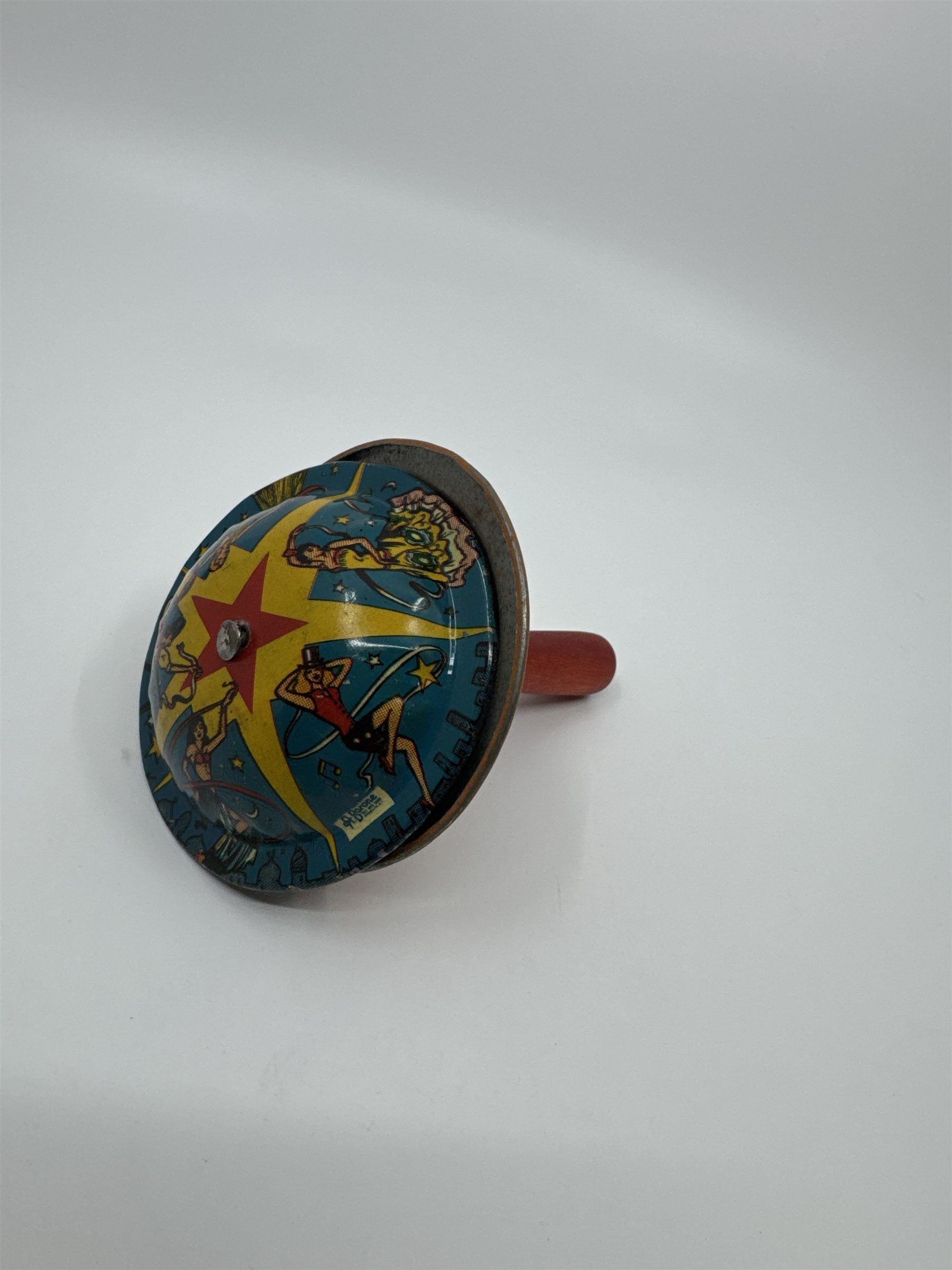 Vintage 1950s Tin Litho Winding Noisemaker USA A Barone Dancers Ball