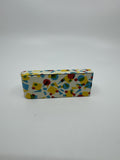 Vintage 1950s Tin Litho Winding Noisemaker USA Geometric Shapes Squares Circles