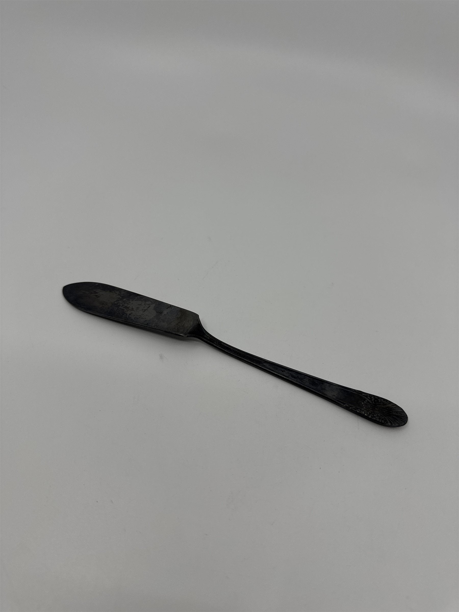 Vintage Crown Silverplate Small Cake Serving Knife Ornate End Design