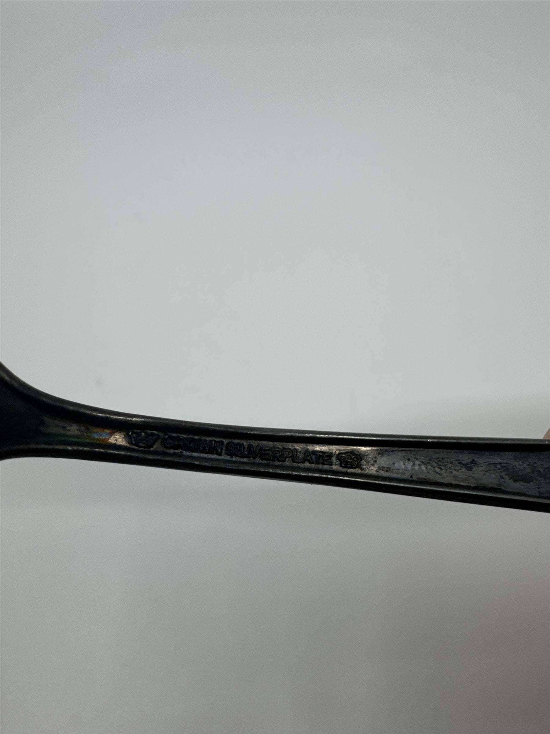 Vintage Crown Silverplate Small Cake Serving Knife Ornate End Design