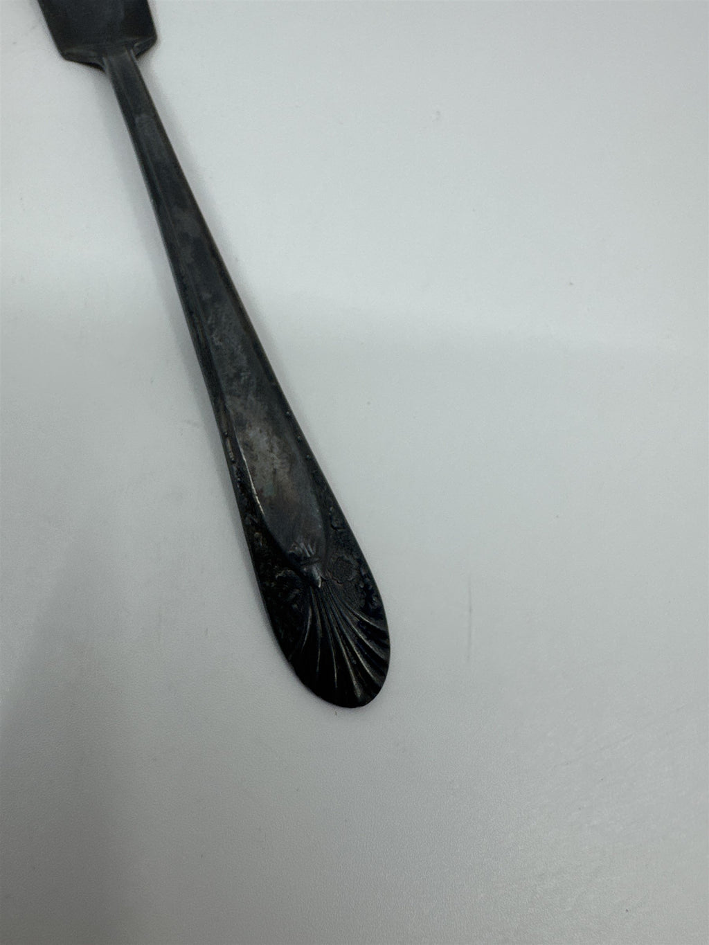 Vintage Crown Silverplate Small Cake Serving Knife Ornate End Design