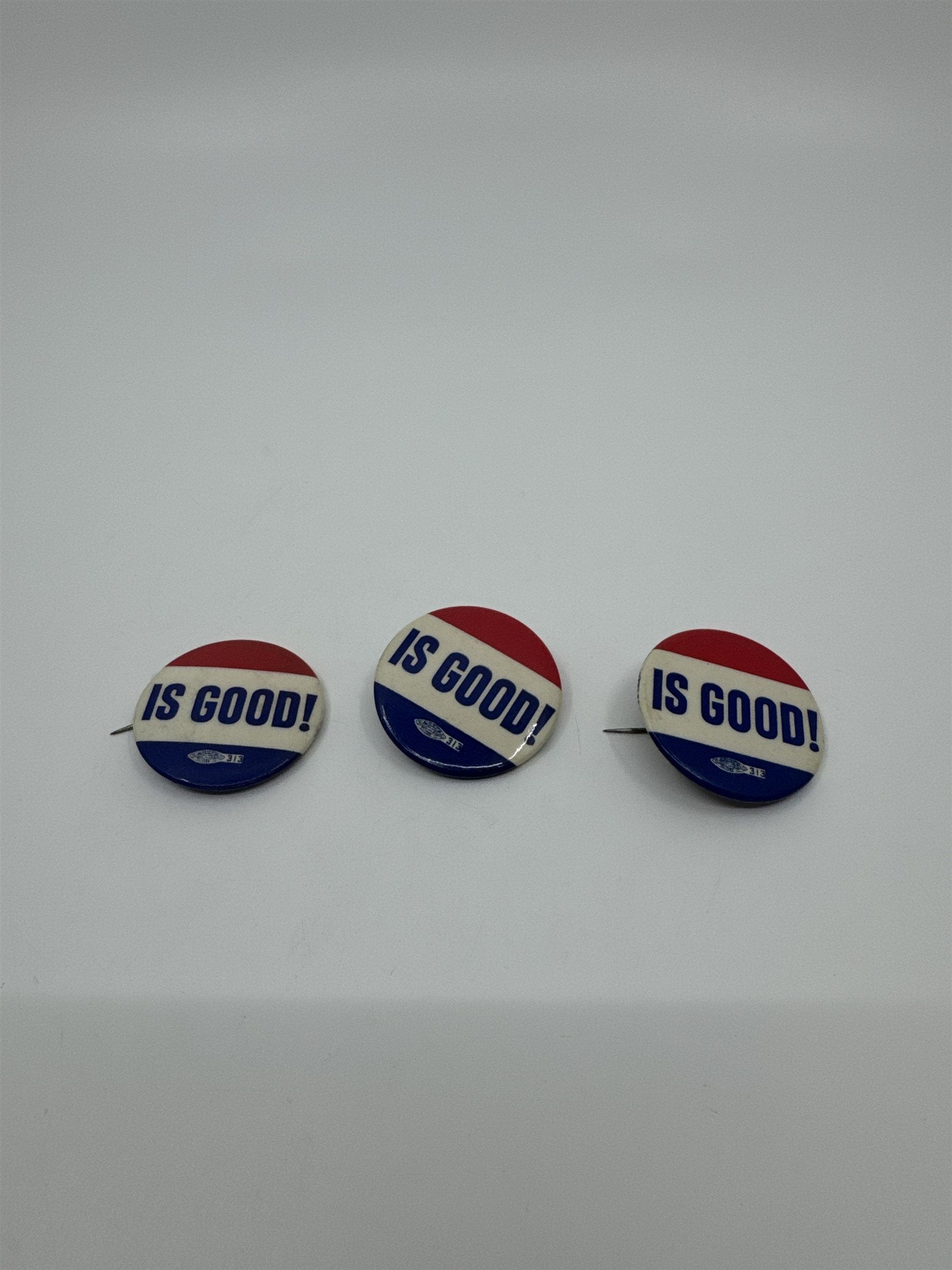 Lot of 3 Vintage 313 IS GOOD! Local 115 Union Label Shop Buttons USA
