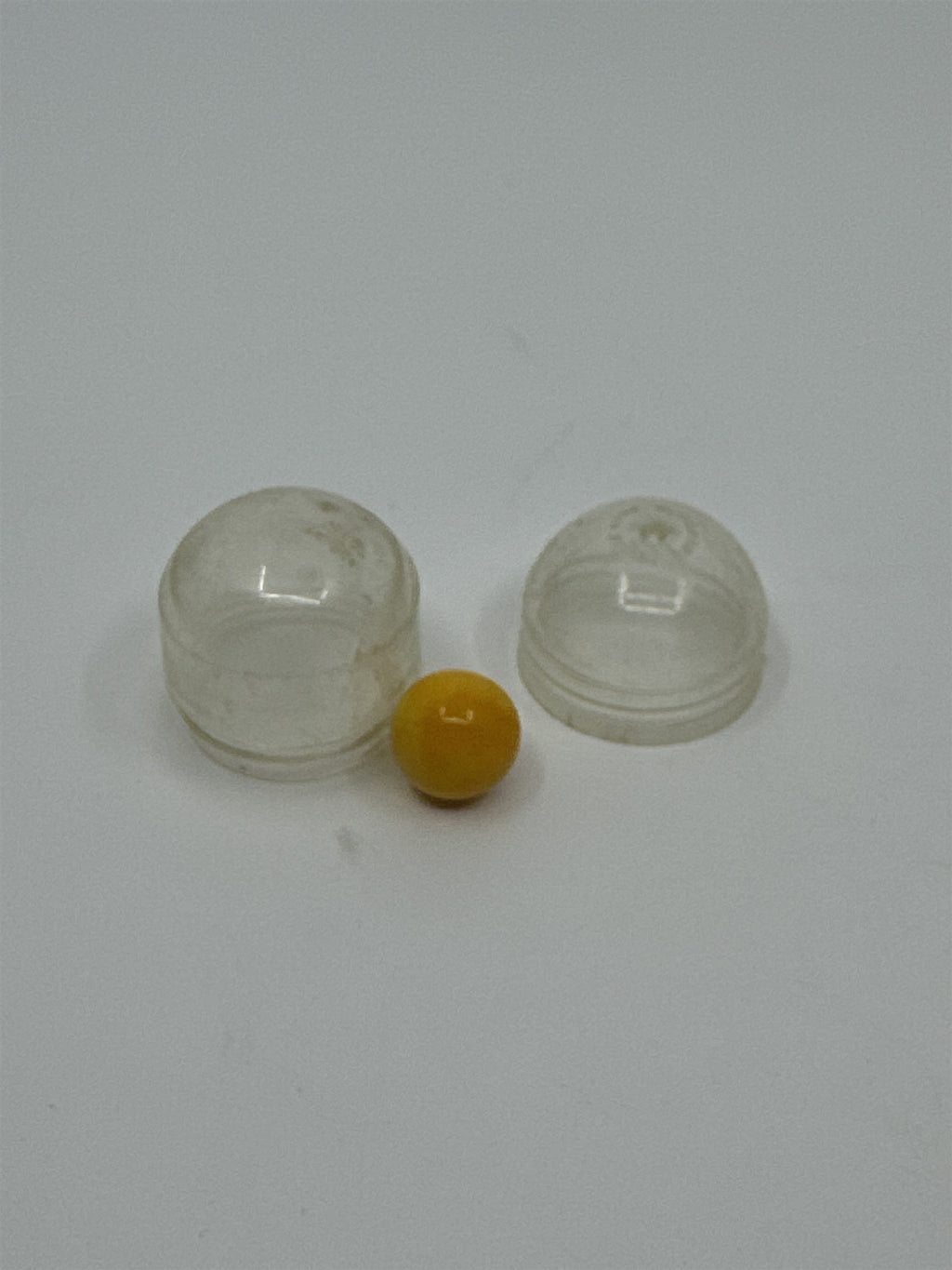 Penny King Hong Kong Yellow Magic Rolling Bean Marble Gumball Machine Toy Vtg