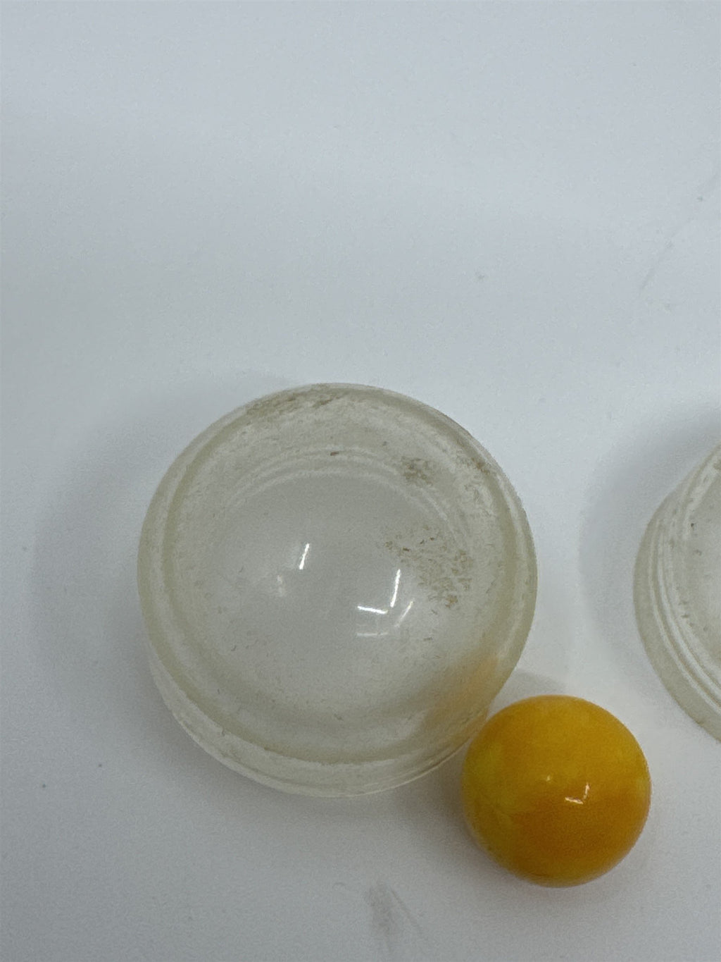 Penny King Hong Kong Yellow Magic Rolling Bean Marble Gumball Machine Toy Vtg