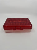 Vintage Spacemaker Pencil Box /w Hatch Latching Lid Newell Office Products RED