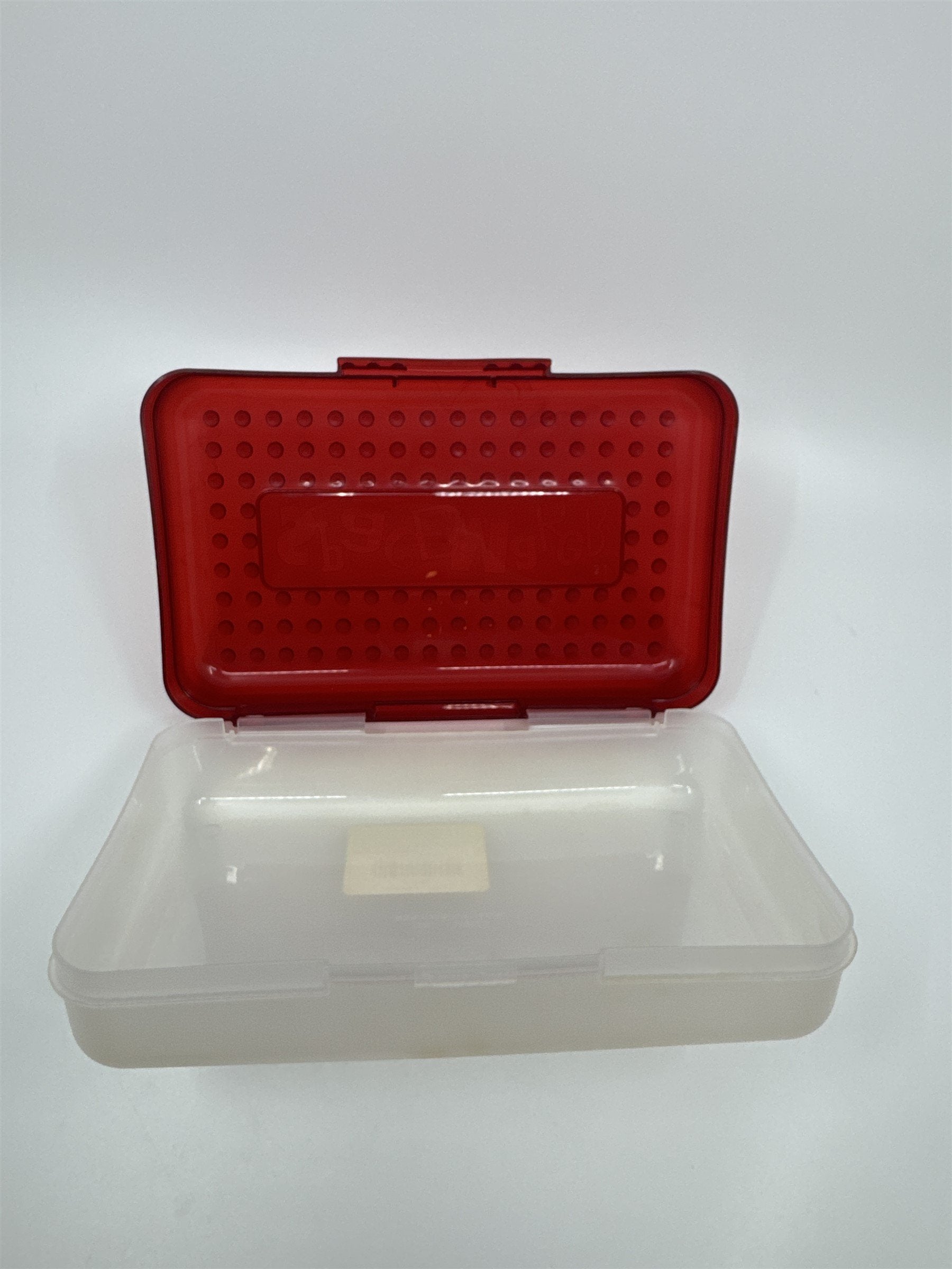 Vintage Spacemaker Pencil Box /w Hatch Latching Lid Newell Office Products RED