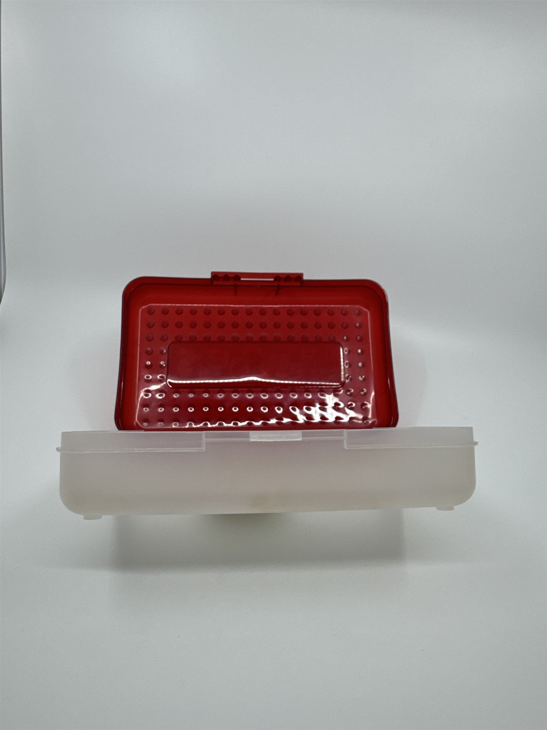Vintage Spacemaker Pencil Box /w Hatch Latching Lid Newell Office Products RED