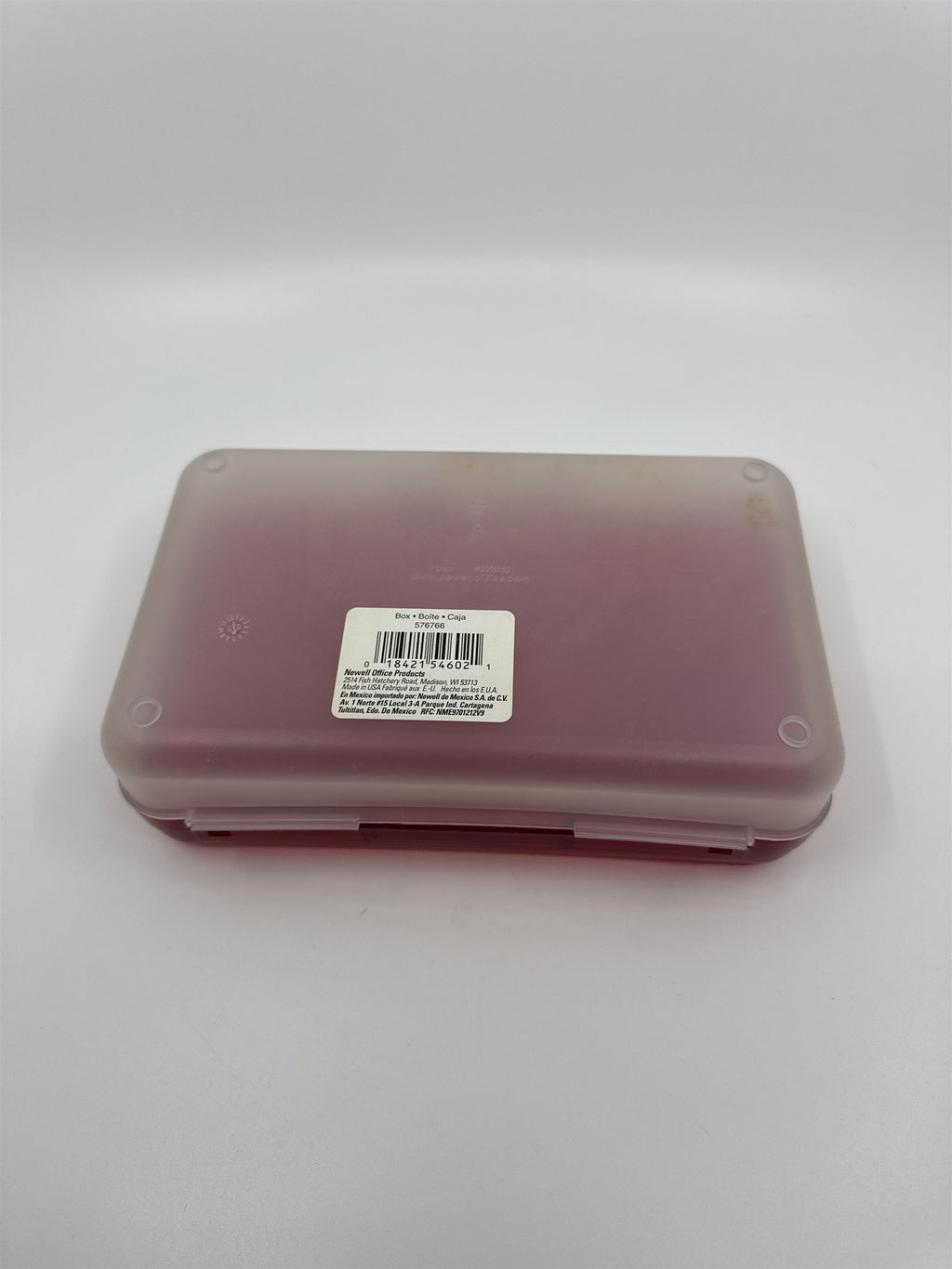 Vintage Spacemaker Pencil Box /w Hatch Latching Lid Newell Office Products RED
